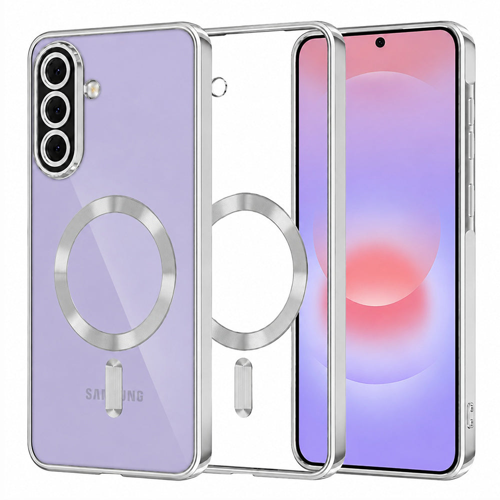 Husă transparentă Techsuit Luxury Crystal MagSafe Galaxy A37 5G – Argintiu – imagine 6