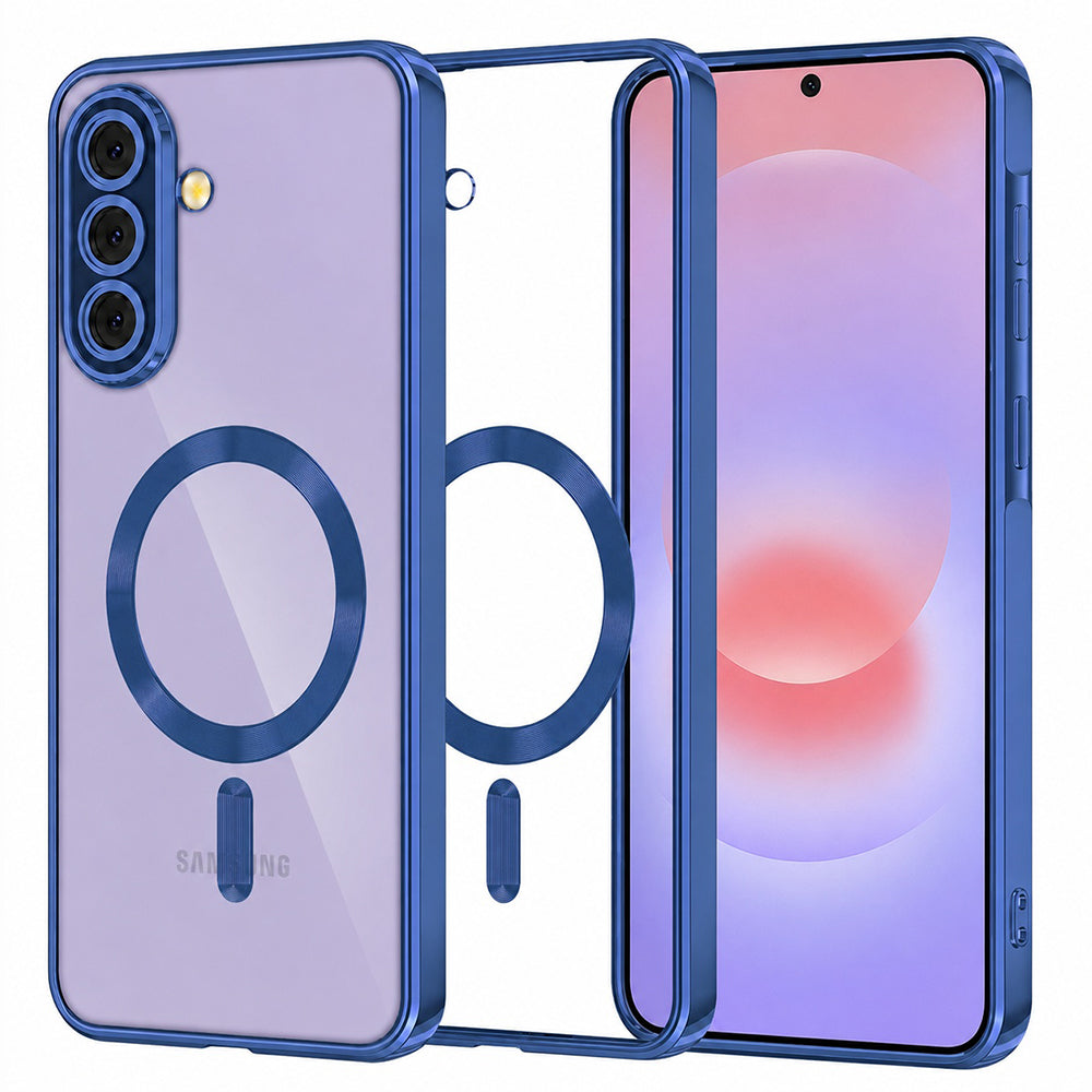 Husă transparentă Techsuit Luxury Crystal MagSafe Galaxy A37 5G – Albastru închis – imagine 5