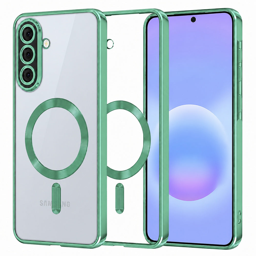 Husă transparentă Techsuit Luxury Crystal MagSafe Galaxy A57 5G – Verde deschis – imagine 8