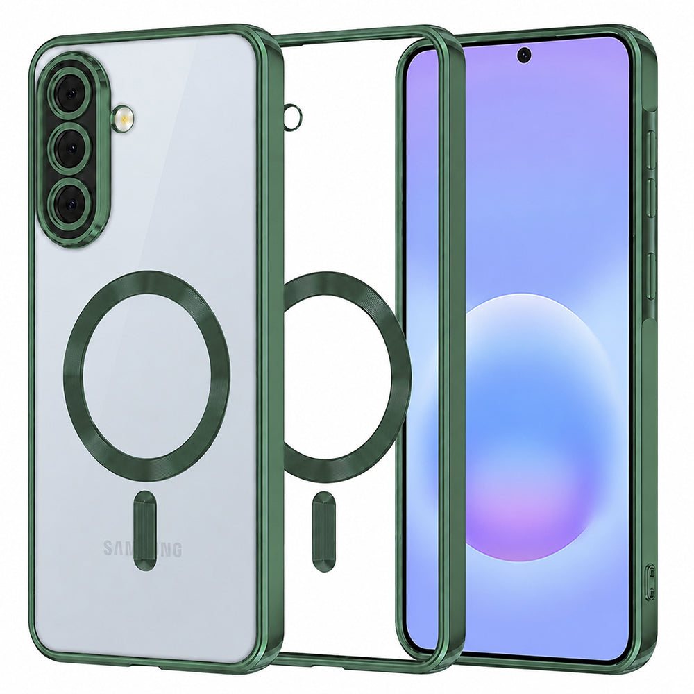 Husă transparentă Techsuit Luxury Crystal MagSafe Galaxy A57 5G – Verde închis – imagine 7