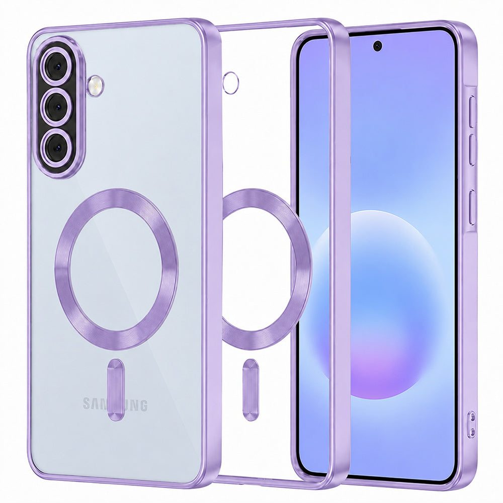 Husă transparentă Techsuit Luxury Crystal MagSafe Galaxy A57 5G – Mov deschis – imagine 9