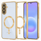 Husă transparentă Techsuit Luxury Crystal MagSafe Galaxy A57 5G – Auriu – imagine 1