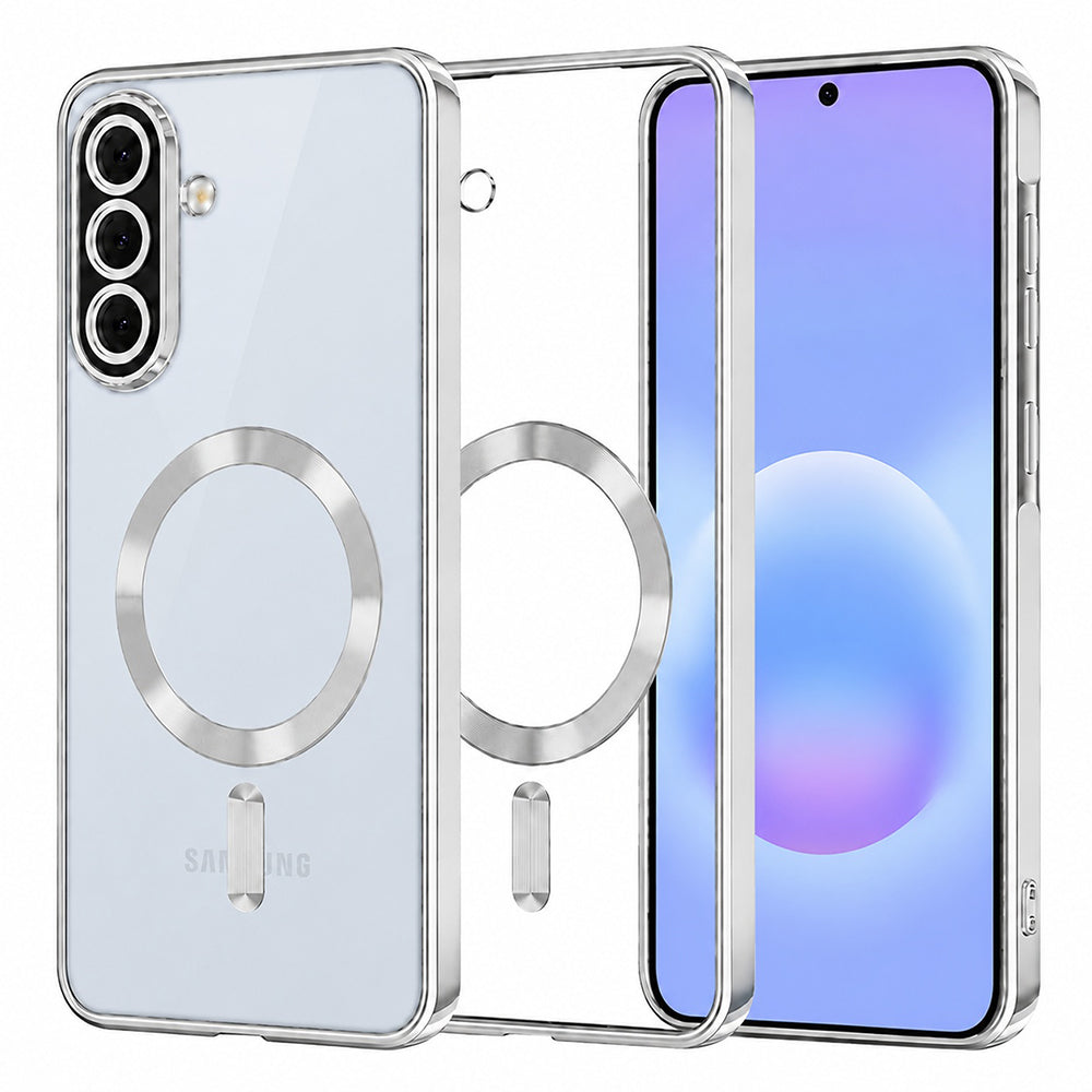 Husă transparentă Techsuit Luxury Crystal MagSafe Galaxy A57 5G – Argintiu – imagine 5