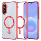 Husă transparentă Techsuit Luxury Crystal MagSafe Galaxy A57 5G – Roșu – imagine 4
