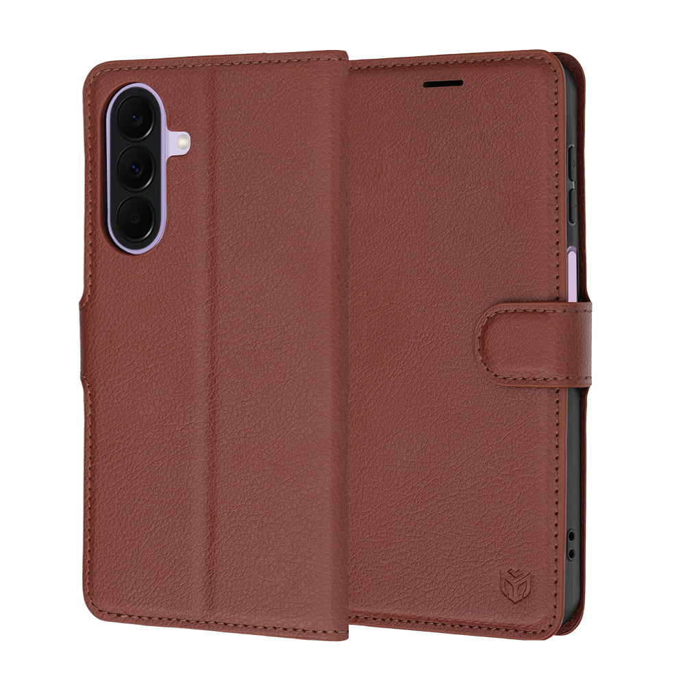 Husă portofel Techsuit Leather Folio Galaxy A27 5G – Maro – imagine 1