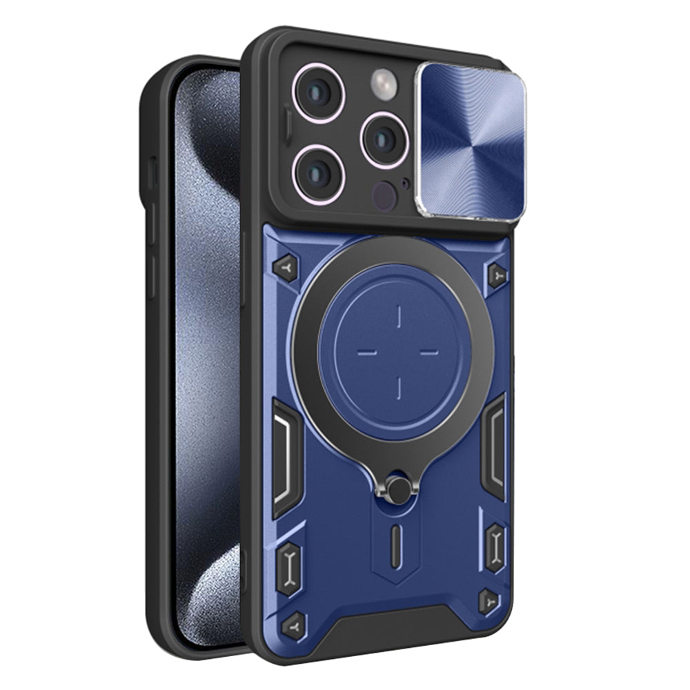 Husă iPhone 15 Pro Techsuit CamGuard Pro, albastru – imagine 1