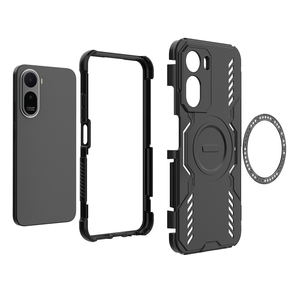 Husă Xiaomi Redmi A7 Pro 4G Techsuit ArmorMag MagSafe, negru – imagine 3