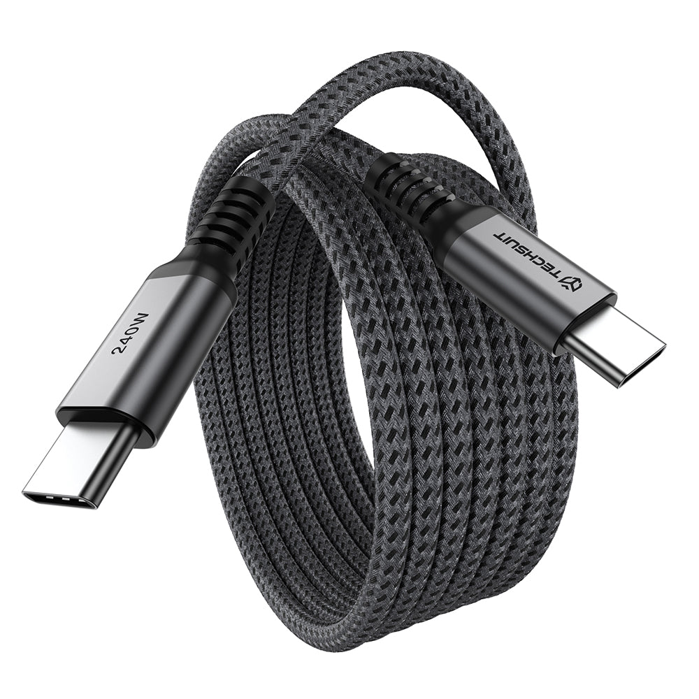 Cablu Techsuit TitanSync Pro USB-C la USB-C 240W, 1 m – imagine 2
