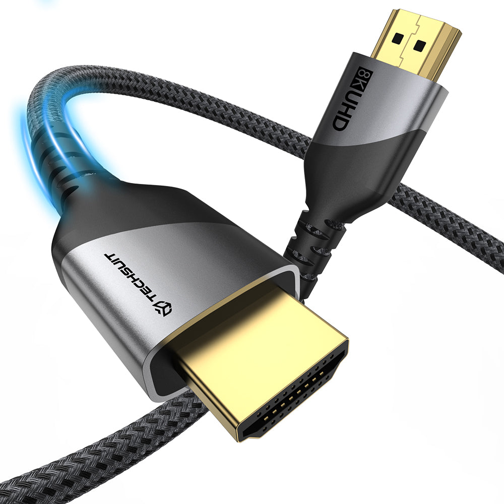 Cablu HDMI 2.1, 8K 60Hz, 4K 120Hz, 2 m, gri – Techsuit CX3 – imagine 3