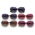 Ochelari de soare retro oversized polarizați femei – Techsuit 5223 – Maro – imagine 3