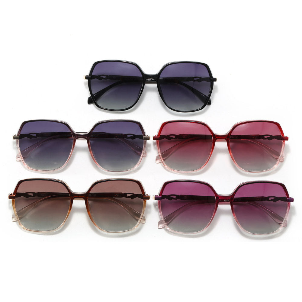 Ochelari de soare retro oversized polarizați femei – Techsuit 5223 – Maro – imagine 3