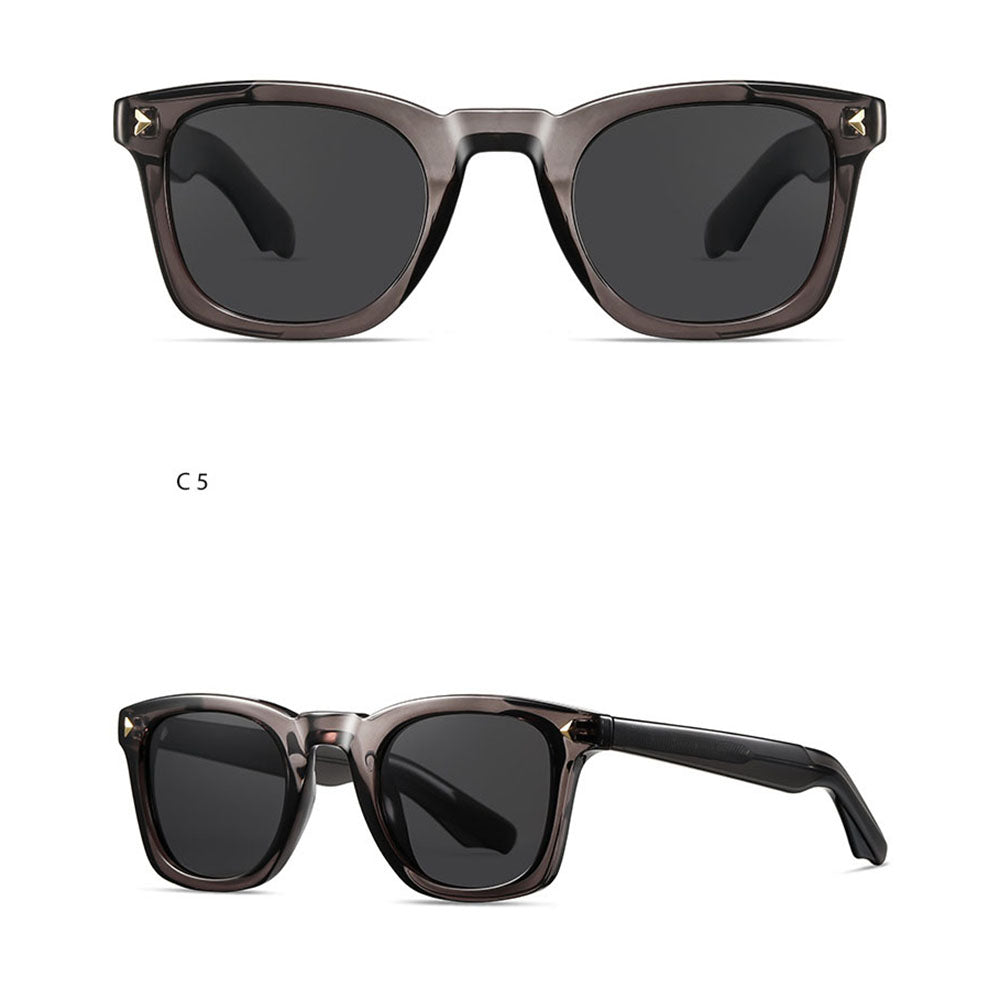 Ochelari soare polarizați bărbați, wayfarer premium – Techsuit 31243 – Maro / gri – imagine 2