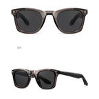 Ochelari soare polarizați bărbați, wayfarer premium – Techsuit 31243 – Maro / gri – imagine 2