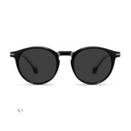 Ochelari de soare rotunzi polarizați bărbați, TR90 – Techsuit 31235 – Negru – imagine 2