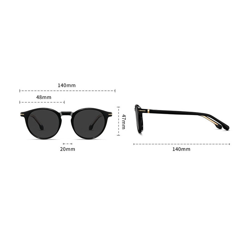 Ochelari de soare rotunzi polarizați bărbați, TR90 – Techsuit 31235 – Galben – imagine 8
