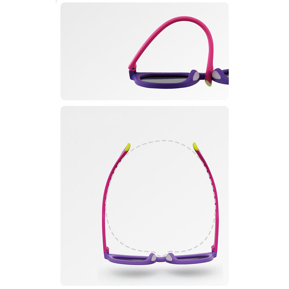 Ochelari soare polarizați premium copii 4–10 ani – Techsuit 616 – Mov / roz – imagine 2