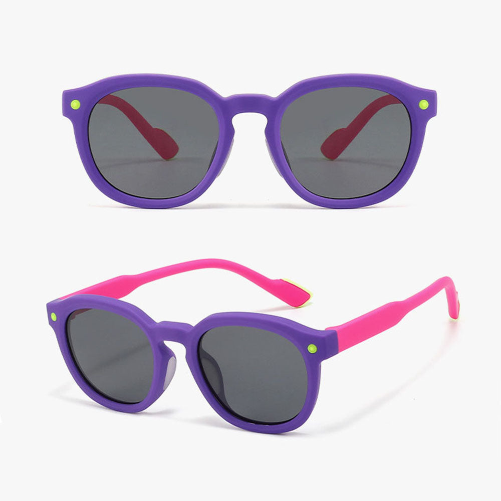 Ochelari soare polarizați premium copii 4–10 ani – Techsuit 616 – Mov / roz – imagine 3