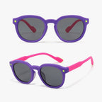 Ochelari soare polarizați premium copii 4–10 ani – Techsuit 616 – Mov / roz – imagine 3