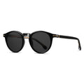 Ochelari de soare rotunzi polarizați bărbați, TR90 – Techsuit 31235 – Negru – imagine 1