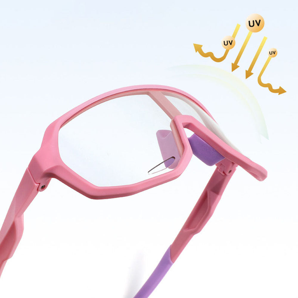 Ochelari de soare fotocromatici copii, sport, UV – Techsuit 22312 – Albastru / galben – imagine 8