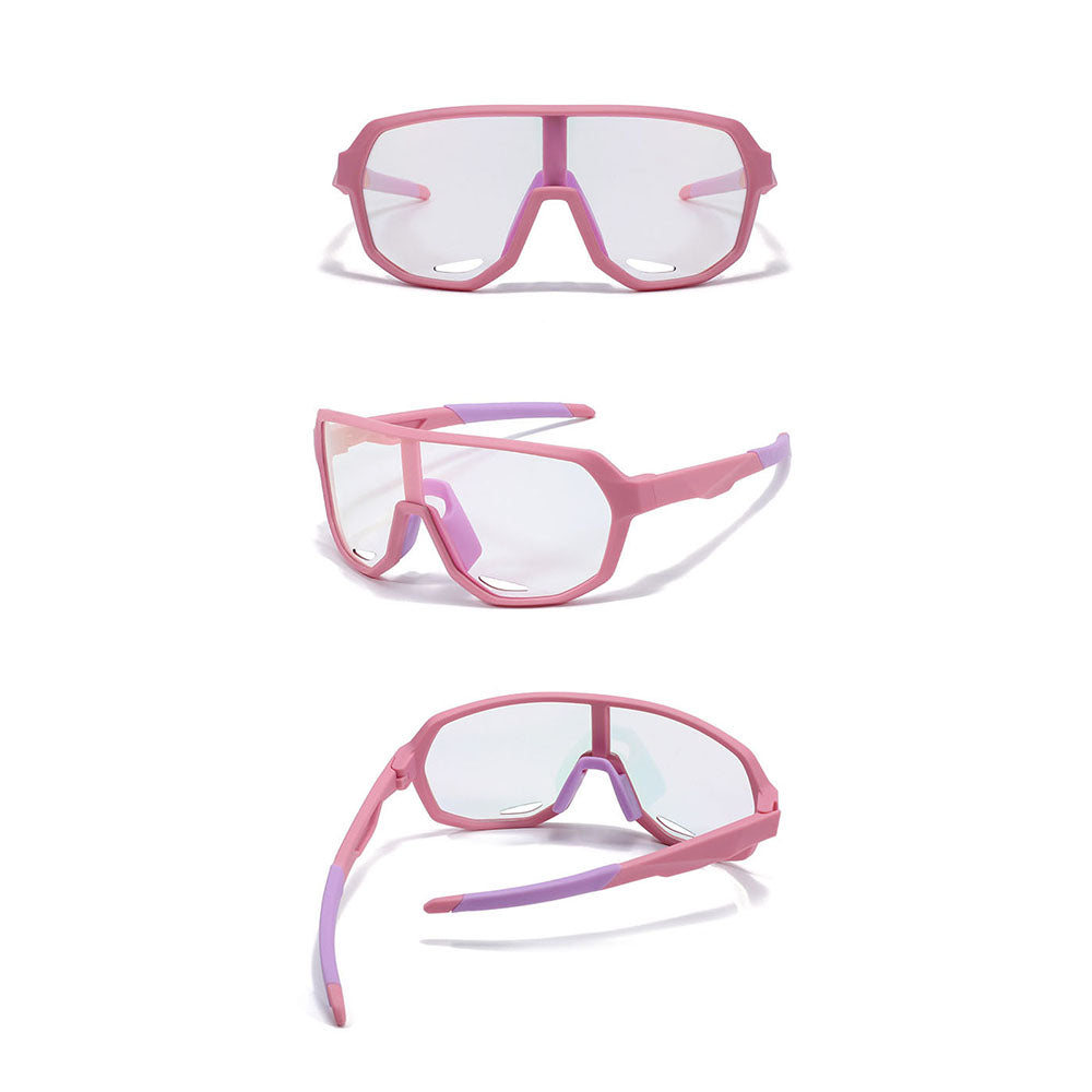 Ochelari de soare fotocromatici copii, sport, UV – Techsuit 22312 – Roz / mov – imagine 10