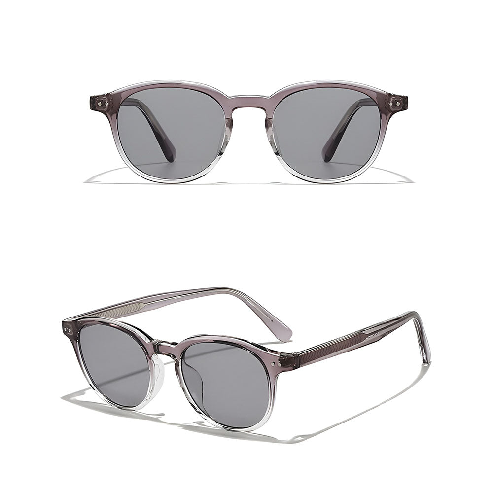 Ochelari de soare unisex rotunzi, ramă TR90, UV400 – Techsuit 99046 – Lila – imagine 9