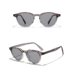 Ochelari de soare unisex rotunzi, ramă TR90, UV400 – Techsuit 99046 – Lila – imagine 9