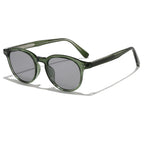 Ochelari de soare unisex rotunzi, ramă TR90, UV400 – Techsuit 99046 – Verde – imagine 1