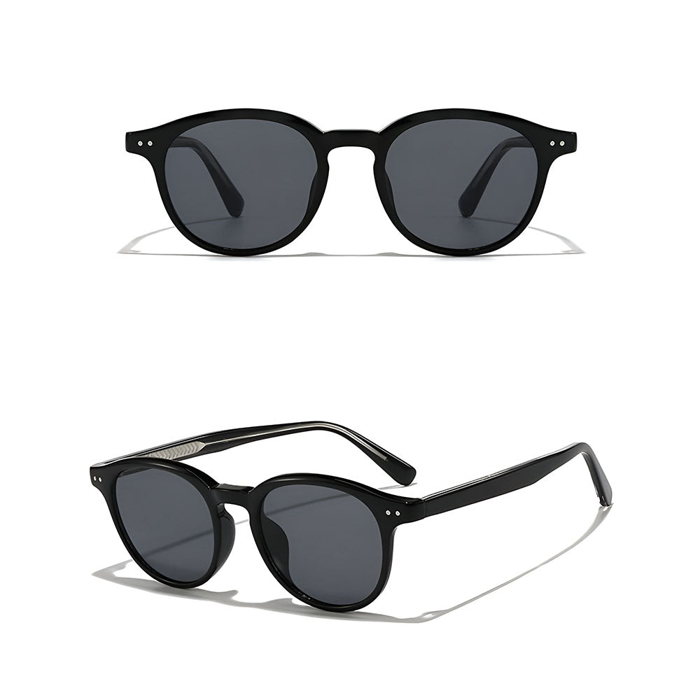 Ochelari de soare unisex rotunzi, ramă TR90, UV400 – Techsuit 99046 – Negru – imagine 11