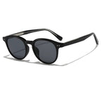 Ochelari de soare unisex rotunzi, ramă TR90, UV400 – Techsuit 99046 – Negru – imagine 7