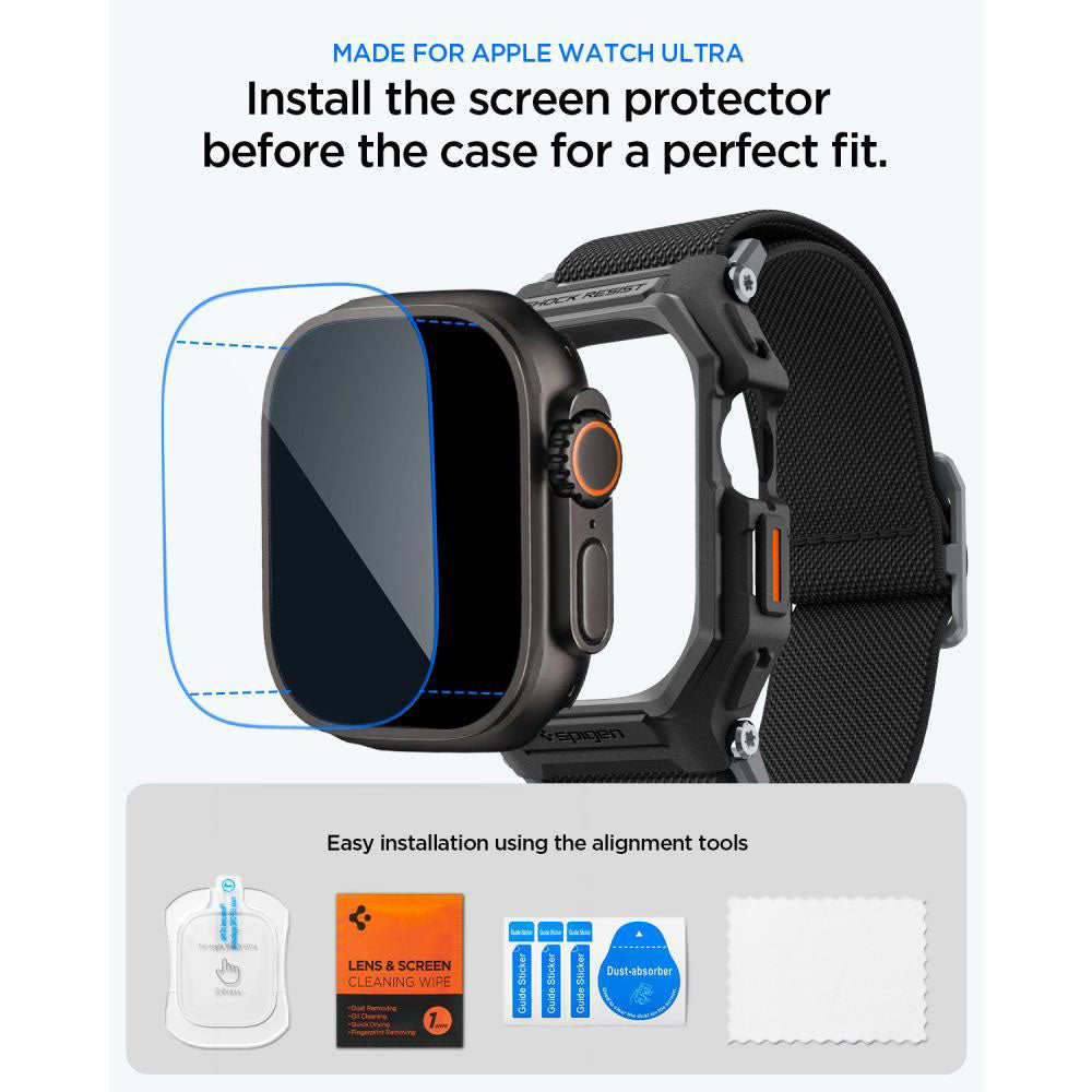 Husă cu curea Spigen Lite Fit Pro, cu folie de ecran Apple Watch Ultra / Ultra 2 / Ultra 3 / Ultra 4 (49 mm) – imagine 7
