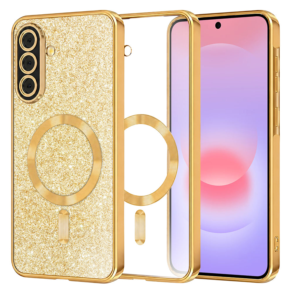 Husă Techsuit Luxury Glitter MagSafe Galaxy A37 5G – Auriu – imagine 4