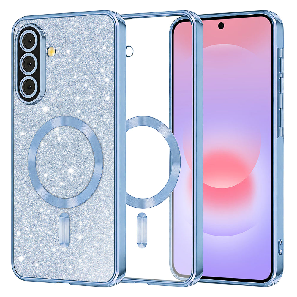 Husă Techsuit Luxury Glitter MagSafe Galaxy A37 5G – Albastru deschis – imagine 10