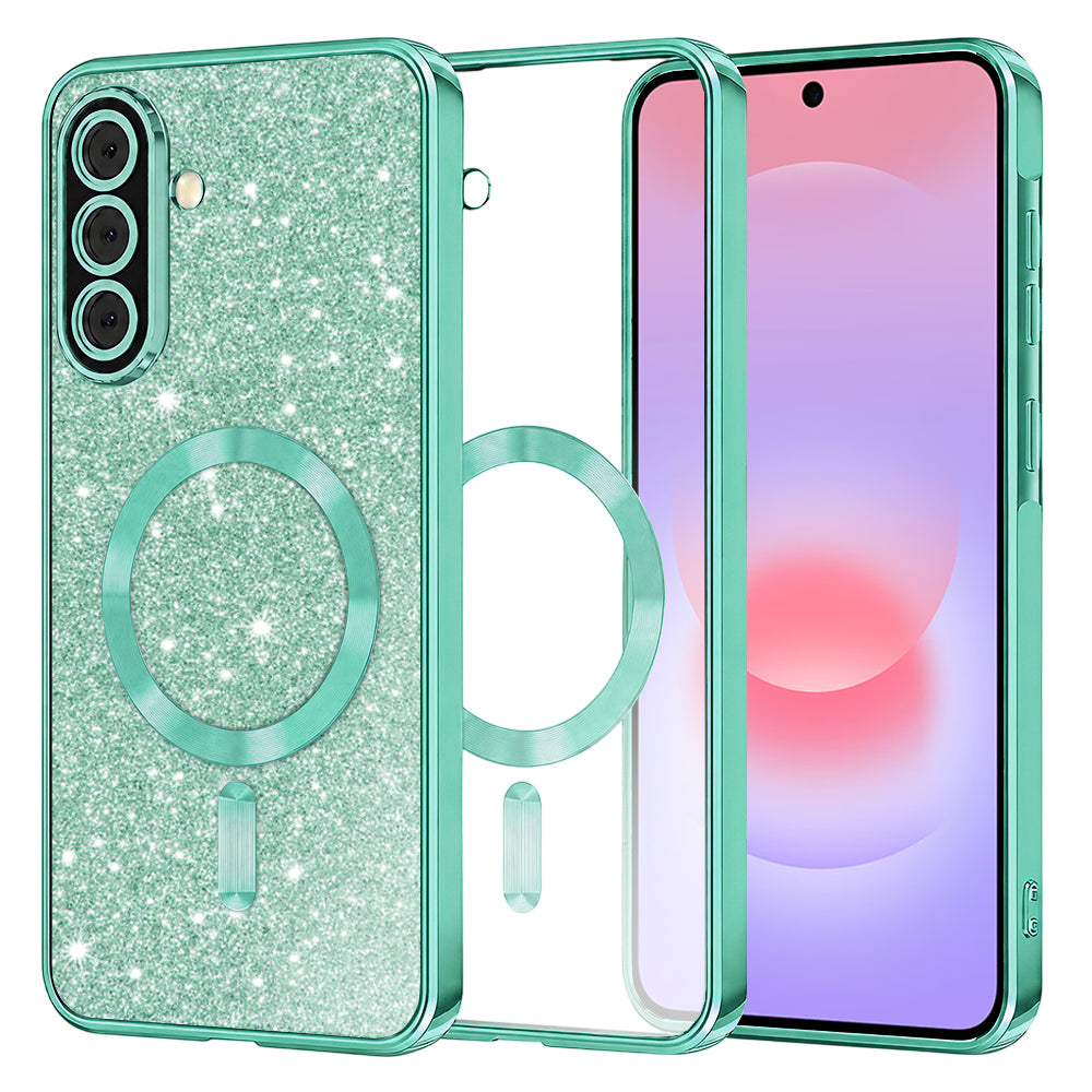 Husă Techsuit Luxury Glitter MagSafe Galaxy A37 5G – Verde deschis – imagine 7