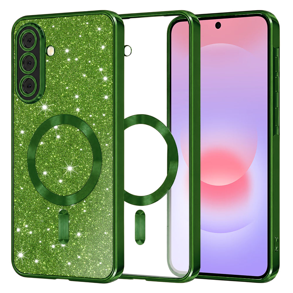 Husă Techsuit Luxury Glitter MagSafe Galaxy A37 5G – Verde închis – imagine 5