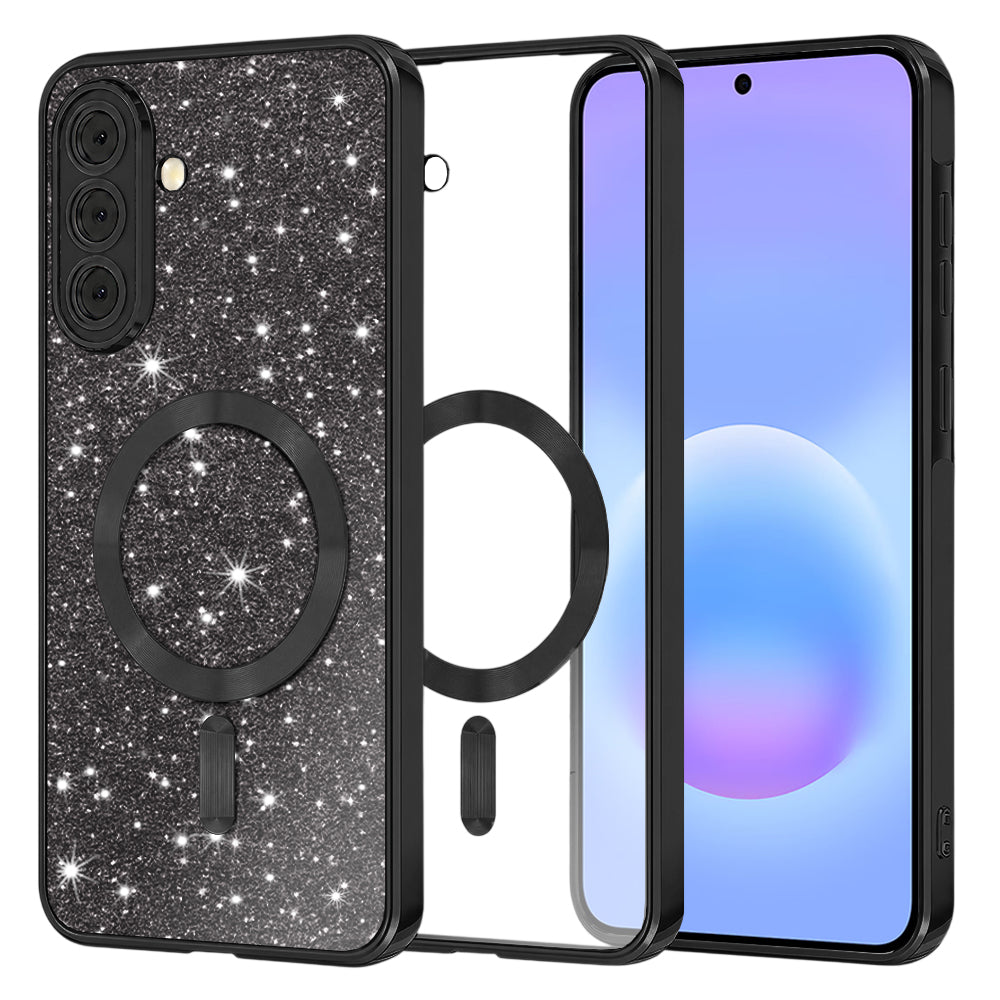 Husă Techsuit Luxury Glitter MagSafe Galaxy A57 5G – Negru – imagine 2