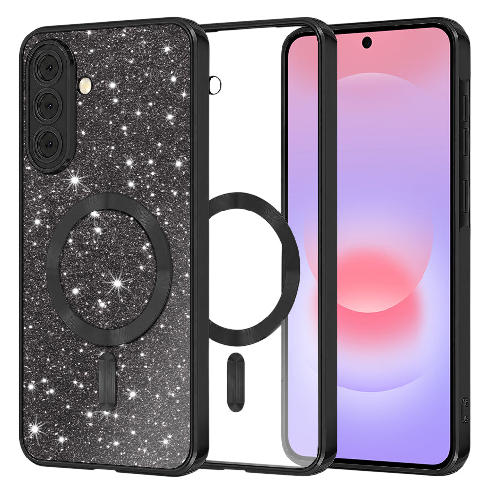 Husă Techsuit Luxury Glitter MagSafe Galaxy A37 5G – Negru – imagine 1