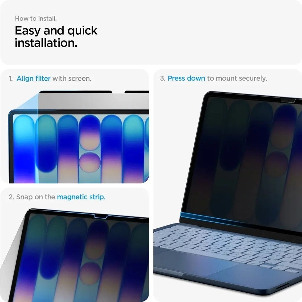 Filtru confidențialitate Spigen Safe View MacBook Neo 13" – imagine 5