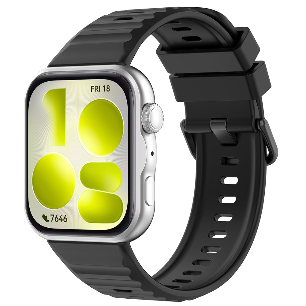 Curea W082 Huawei Watch Fit 3 / Fit 4 / Fit 5, neagră – Techsuit – imagine 1