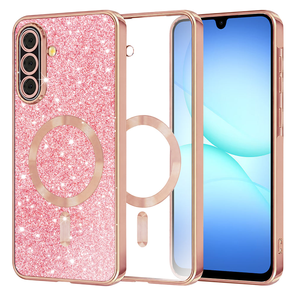 Husă Techsuit Luxury Glitter MagSafe Galaxy A17 5G – Auriu roz – imagine 10