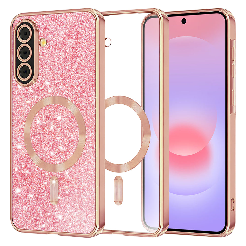 Husă Techsuit Luxury Glitter MagSafe Galaxy A37 5G – Auriu roz – imagine 11