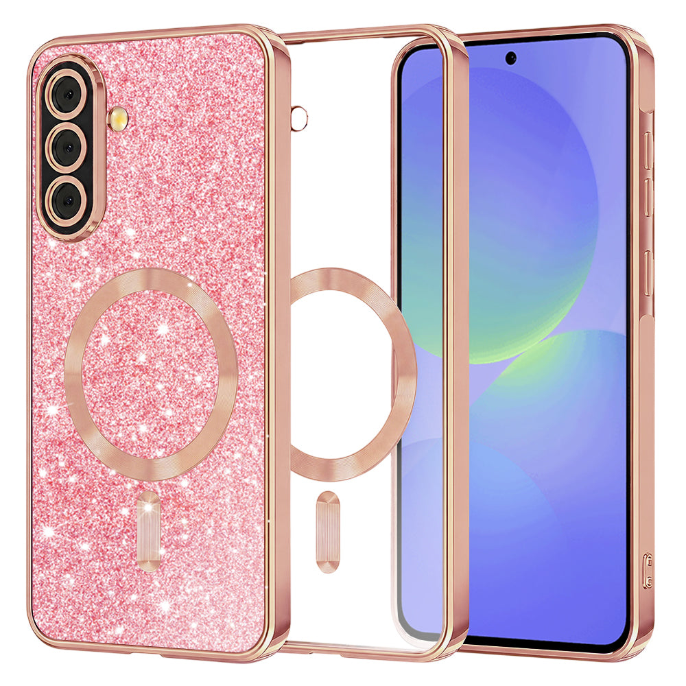 Husă Techsuit Luxury Glitter MagSafe Galaxy A36 5G / A56 5G – Auriu roz – imagine 10