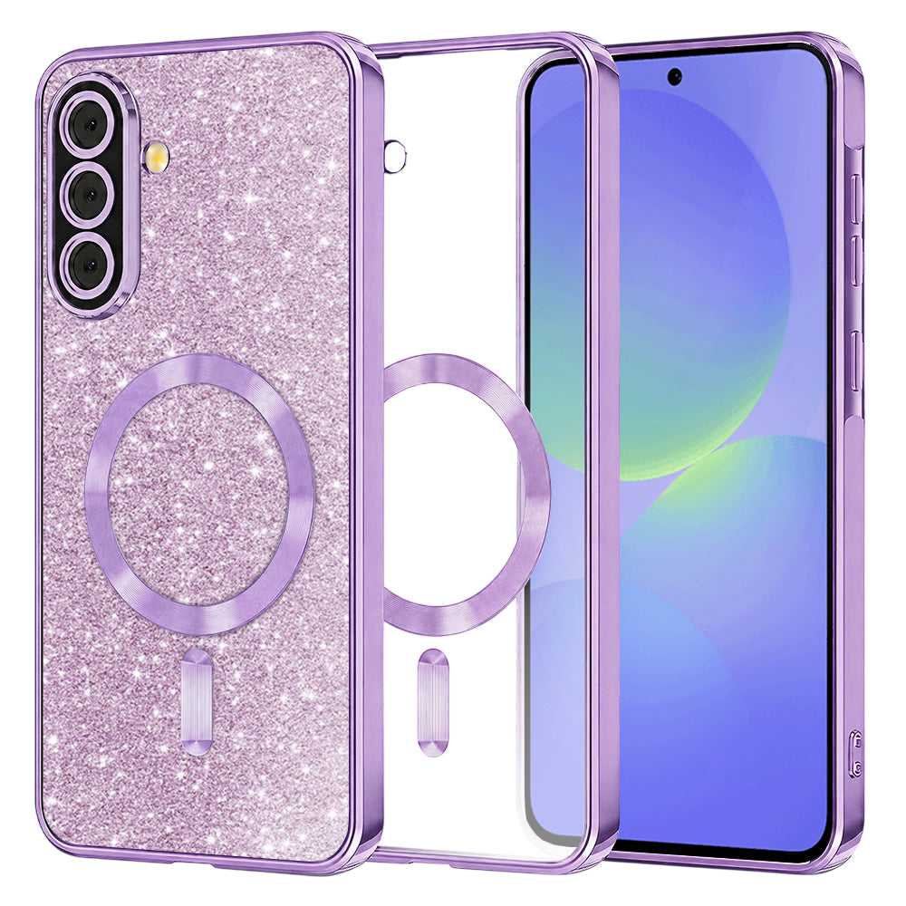 Husă Techsuit Luxury Glitter MagSafe Galaxy A36 5G / A56 5G – Mov deschis – imagine 9