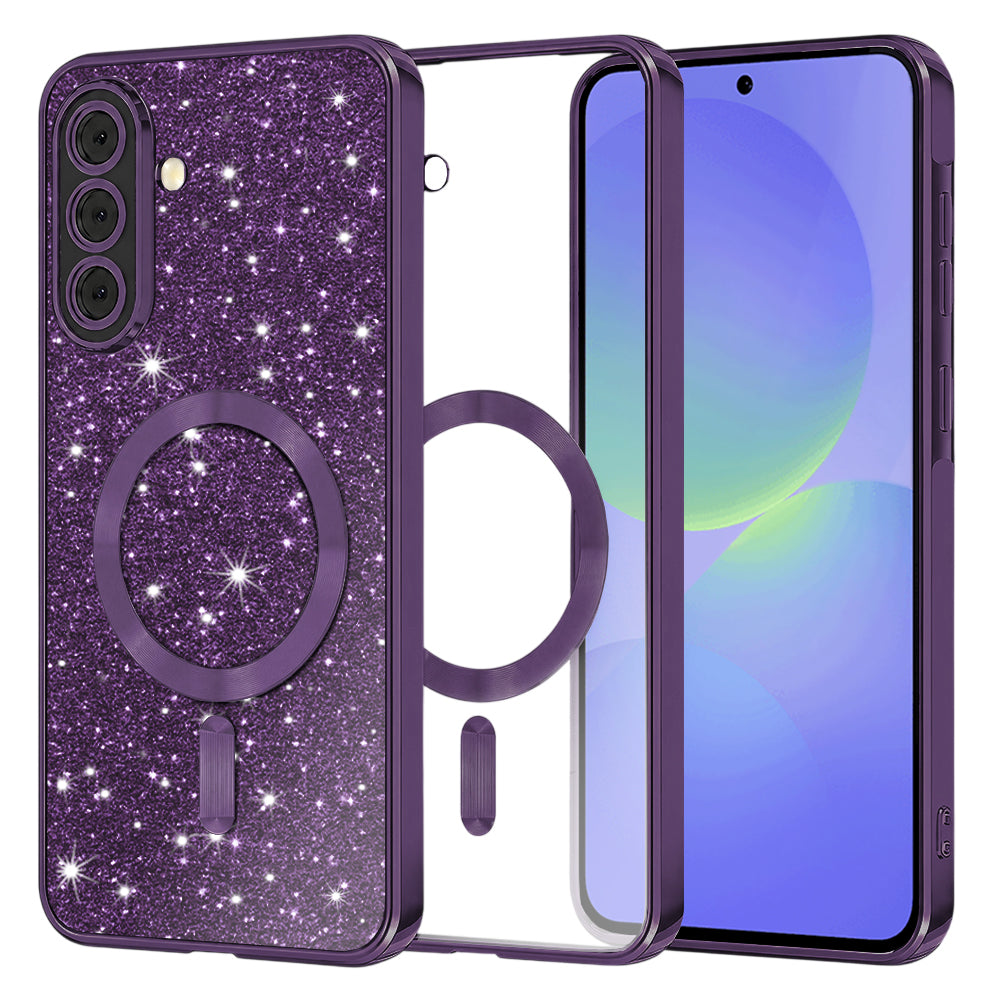 Husă Techsuit Luxury Glitter MagSafe Galaxy A36 5G / A56 5G – Mov închis – imagine 7