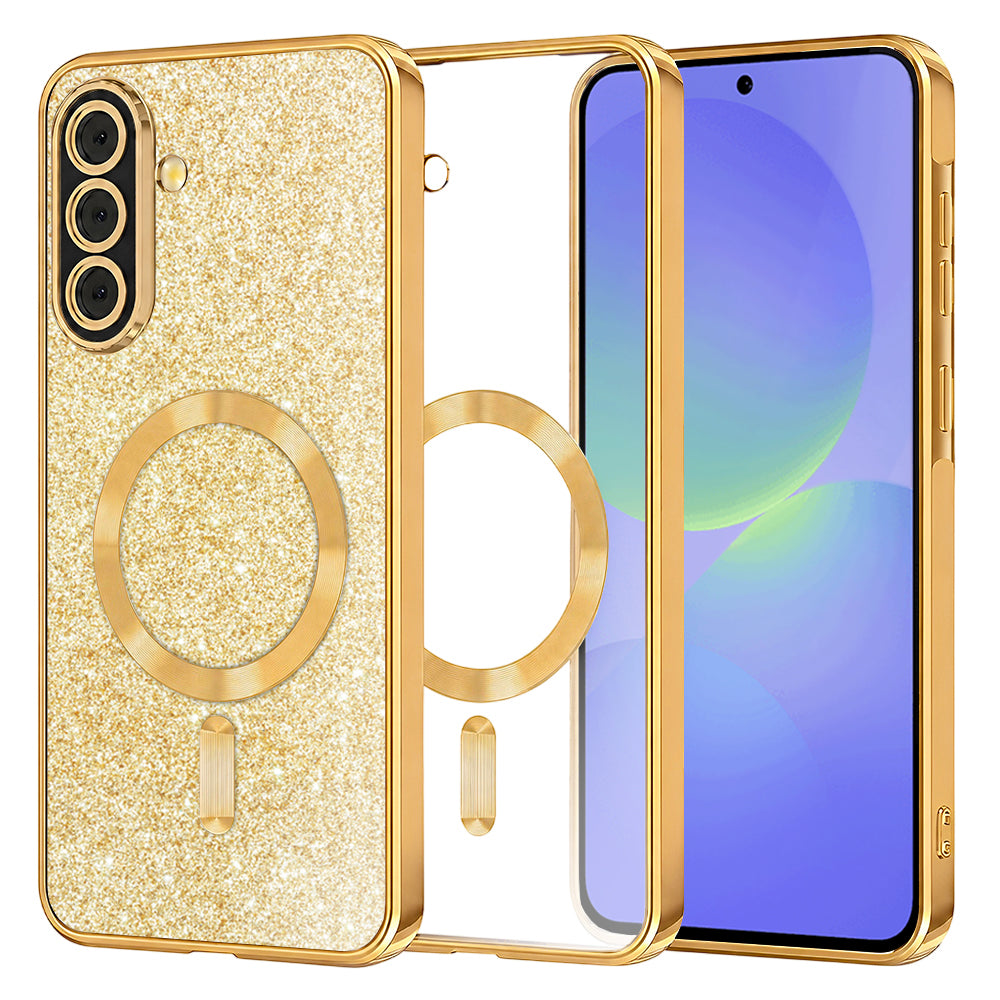 Husă Techsuit Luxury Glitter MagSafe Galaxy A36 5G / A56 5G – Auriu – imagine 4