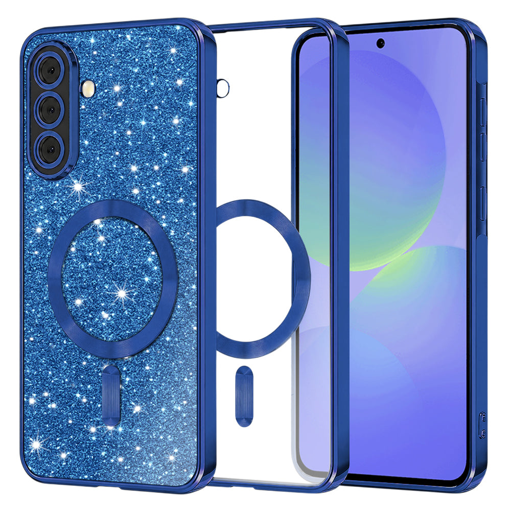 Husă Techsuit Luxury Glitter MagSafe Galaxy A36 5G / A56 5G – Albastru închis – imagine 5
