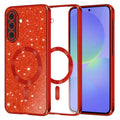 Husă Techsuit Luxury Glitter MagSafe Galaxy A36 5G / A56 5G – Roșu – imagine 1