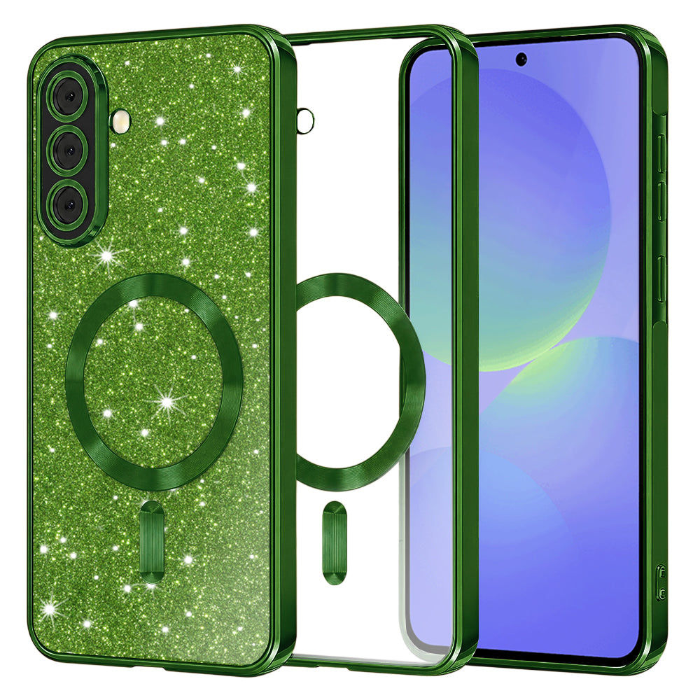 Husă Techsuit Luxury Glitter MagSafe Galaxy A36 5G / A56 5G – Verde închis – imagine 6