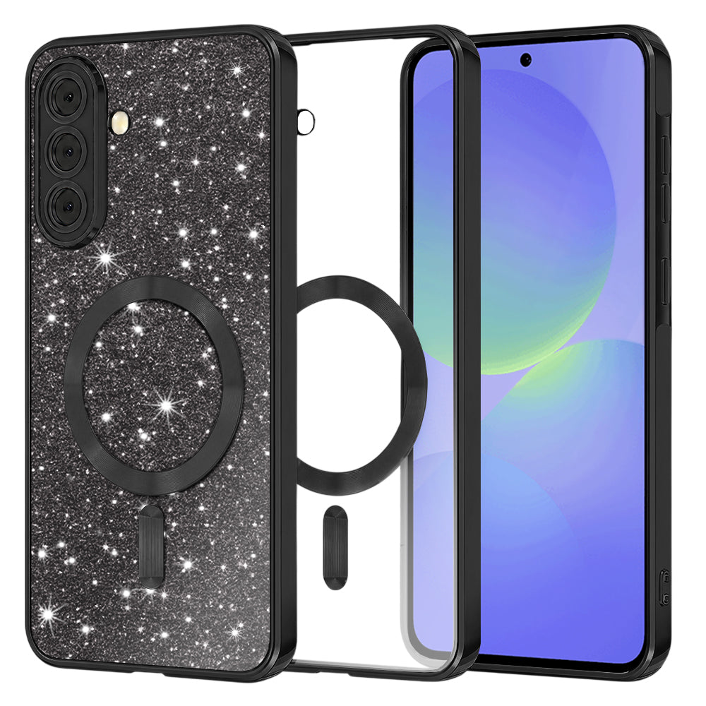 Husă Techsuit Luxury Glitter MagSafe Galaxy A36 5G / A56 5G – Negru – imagine 2