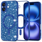 Husă Techsuit Luxury Glitter MagSafe iPhone 16 – Albastru închis – imagine 9